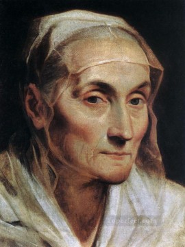  Barroco Pintura al %C3%B3leo - Retrato de una anciana barroca Guido Reni